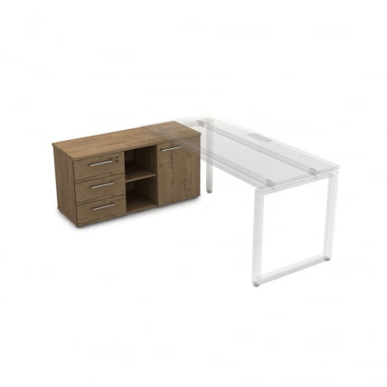 Тумба с 3-мя ящиками и дверкой GLOSS LINE 9НТ.006 Teakwood_0