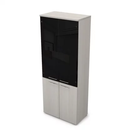Шкаф высокий со стеклом GLOSS LINE 9НШ.005.22 Ivory_0