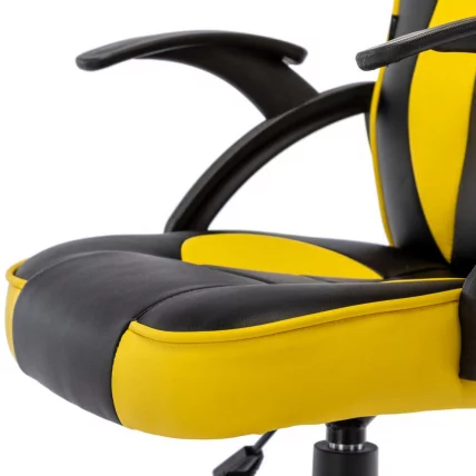 Кресло компьютерное BRABIX Shark GM-203 экокожа Черный-желтый_6