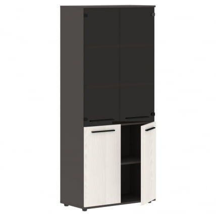 Шкаф комбинированный ЕДИС ЕХCС 85.2 Ясень Траун Черный Мокко / EDIS EHCS_1