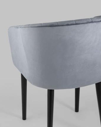 Стул с подлокотниками Нейтон велюр Серый_6