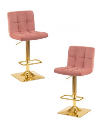 Стул барный DOBRIN GOLDIE (пудрово-розовый велюр (MJ9-32)) 2 шт_0