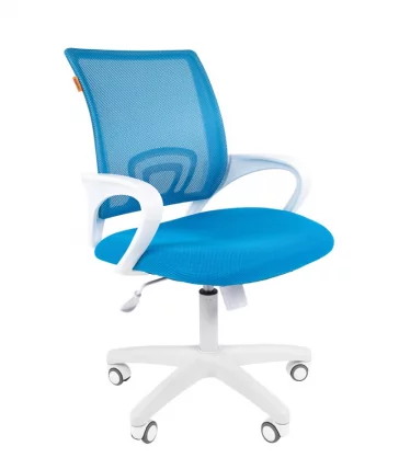 Кресло оператора Chairman 696 white TW-43 Голубое_0