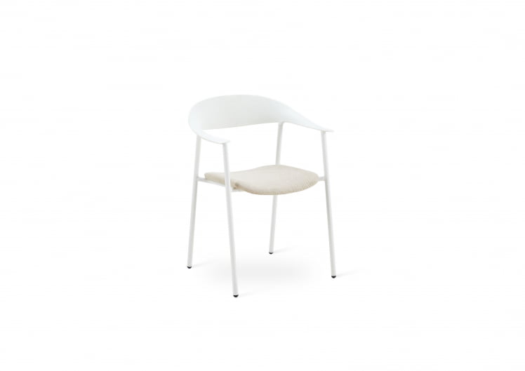 Стул Eila с подушкой пластик белый_0