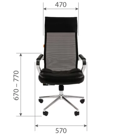 Кресло для руководителя CHAIRMAN 700 сетка Черный_3