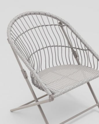 Комплект складной мебели для сада Солей светло-серый / Soley_2