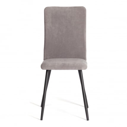 Стул обеденный La Rousse (2 шт. в упаковке) La Rousse (2 шт. в упаковке) NEW, велюр, серый/черный, 29, 45х55х93 см_4