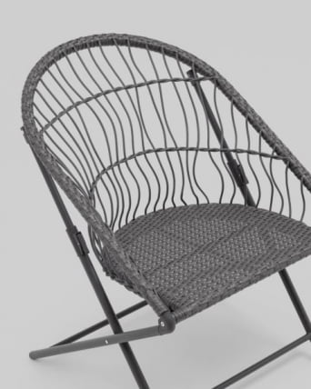 Комплект складной мебели для сада Солей темно-серый / Soley_2