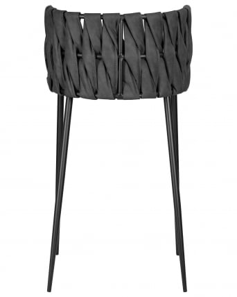 Стул барный DOBRIN AMELIA (серая ткань (F-48), темно-серый винтажный PU (MF-12))_4