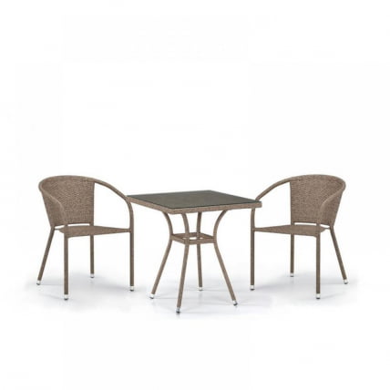 Комплект плетеной мебели T282BNT/Y137C-W56 Light brown 2Pcs_0