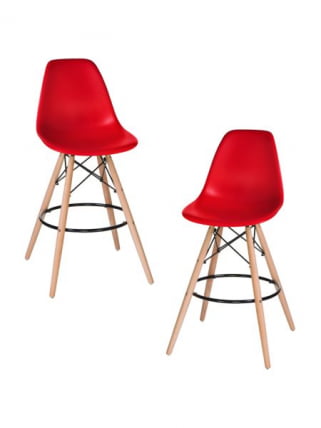 Стул барный ДОБРИН ДСВ БАР (ножки светлый бук, цвет сиденья красный (Р-02)) 2 шт / DOBRIN DSW BAR (R-02))_0