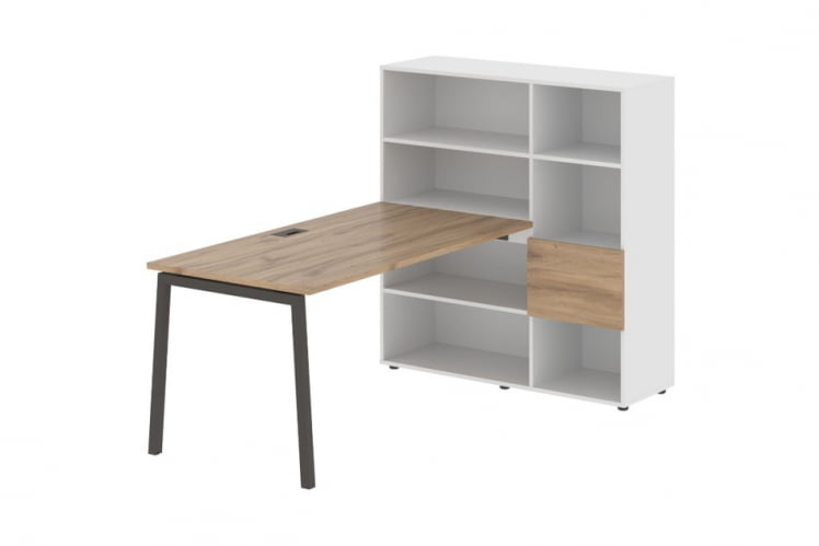 Рабочая станция EDIS ELRST 1215 Дуб Денвер светлый Мокко Белый_0