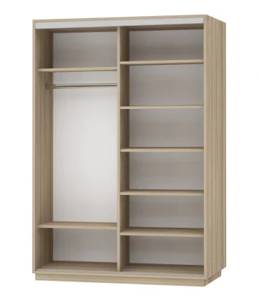 Шкаф-купе двухдверный Экспресс Дуо Экспенс 1600х2400h Ясень шимо светлый_1