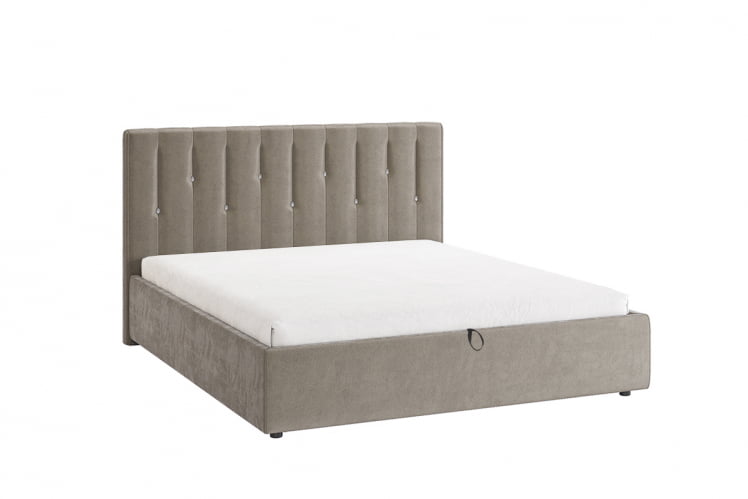 Кровать 1.6 Кристи 2 с подъем. механизмом ЗП.КМ1.6-08.2 какао (велюр) / ZP.KM1.6-08.2_0