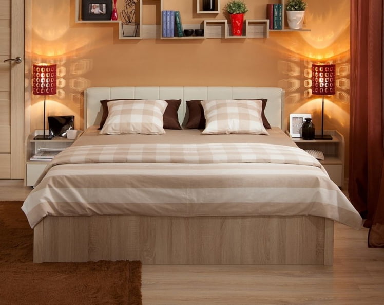 Кровать (1400) БЕРЛИН 33 Дуб сонома / BERLIN_0