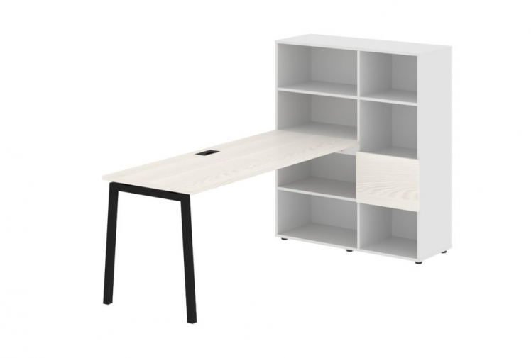 Рабочая станция EDIS ELRST 1117 Ясень Траун Черный Белый_0