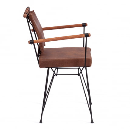 Стул PRIX (mod. 291) металл/экокожа, 53 x 57 x 80.5 см, brown (коричневый) PY-291_1