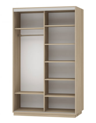 Шкаф-купе двухдверный Экспресс Дуо Элемент 1400х2400х Ясень шимо светлый / 1400х2400h_1