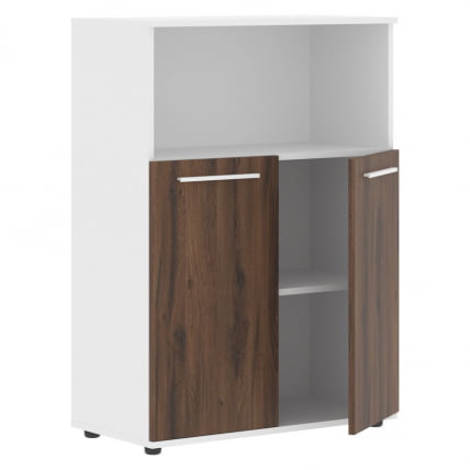 Шкаф с глухими малыми дверьми ЕДИС ЕМCС 85.3 Дуб Денвер темный Белый Белый / EDIS EMCS_1