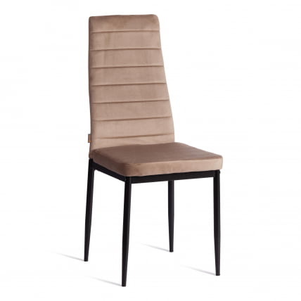 Стул Easy (mod. JSC02-1) металл, флок, 41 х 52 х 96 см, Beige (бежевый) HLR8 / черный_0