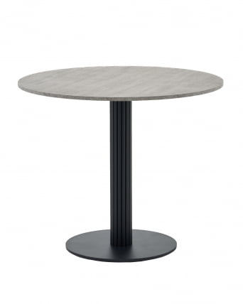 Стол круглый Фризбин D90 столешница Терра основание металл черный_0