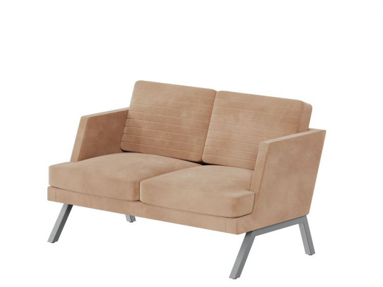 Диван двухместный Алдо АЛД-02Л Тимлесс 020/Металл Серый 1430*875*890 / ALD-02L Timless_0