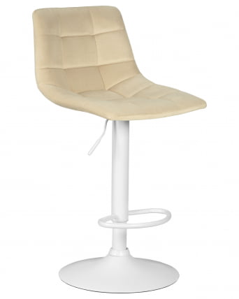 Стул барный DOBRIN TAILOR WHITE (бежевый велюр (MJ9-10))_1