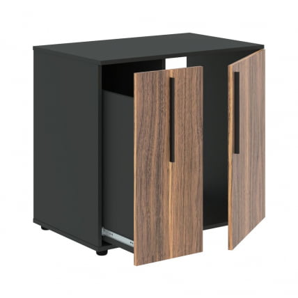 Тумба под фригобар VELION VENEER VRGR 8655 Американский орех Яшма черная_1