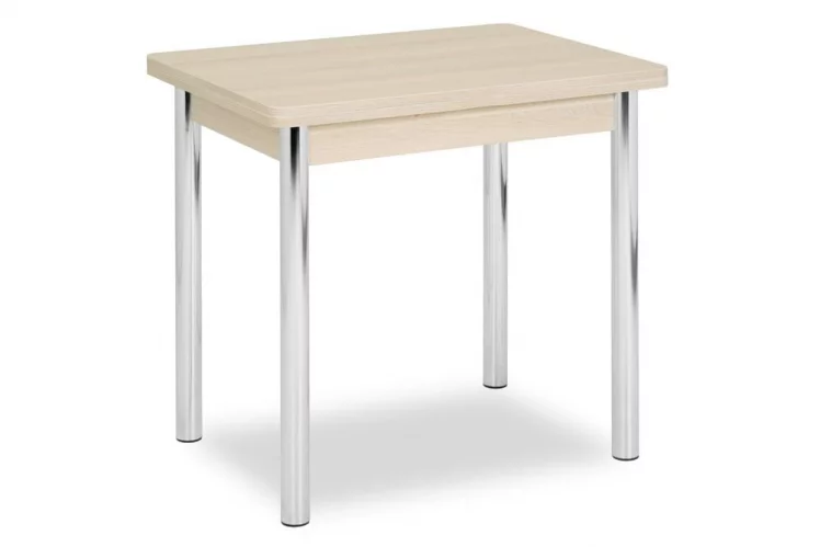 Стол обеденный Прямоугольный ХРОМ ЛДСП дуб выбеленный_1