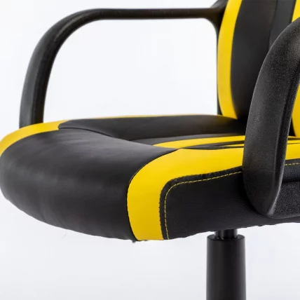 Кресло компьютерное BRABIX Stripe GM-202 экокожа Черный-желтый_8