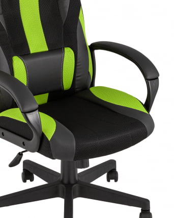 Геймерское кресло TopChairs ST-CYBER 9 GREEN черный/зеленый_1