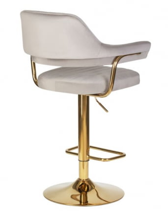 Стул барный ДОБРИН CХАРЛЙ ГОЛД (серый велюр (МДЖ9-75)) 2 шт / DOBRIN CHARLY GOLD (MJ9-75))_4