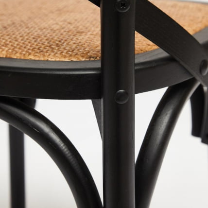 Стул CРОСС (мод.CБ2001) дерево береза, 49.5*53.5*87, черный / CROSS (mod.CB2001)_7