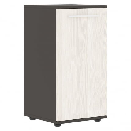 Шкаф колонка с глухой малой дверью ЕДИС ЕЛCС 42.1 Ясень Траун Белый Мокко / EDIS ELCS_0