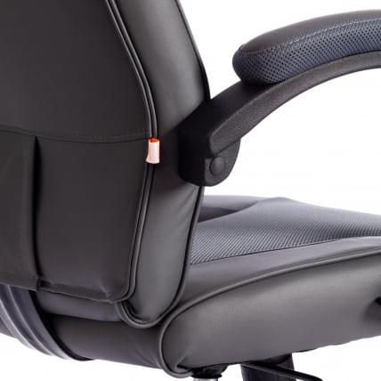 Кресло RACER GT new кож/зам/ткань, металлик/серый, 36/12_10