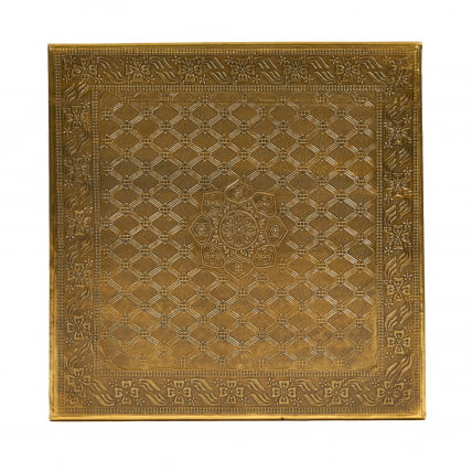 Столик Secret De Maison GOLDEN HAVELY ( mod. BJ-002) дерево манго, 46х46x18, этническая чеканка Столик Secret De Maison GOLDEN HAVELY ( mod. BJ-002) дерево манго, 46х46x18, этническая чеканка_2