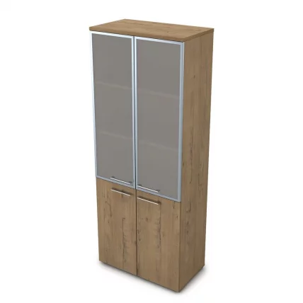 Шкаф высокий со стеклом GLOSS LINE 9НШ.005.19 Teakwood_0