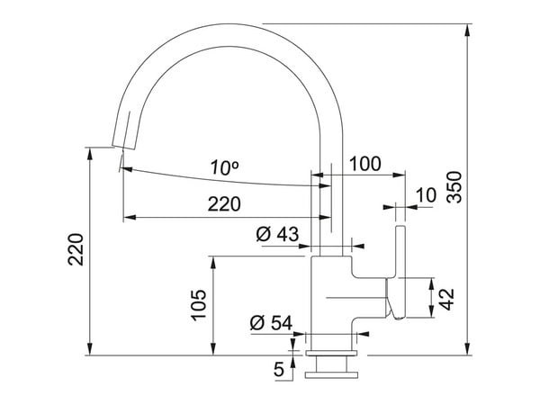 Смеситель Франке Лина КСЛ Черный матовый / Franke Lina XL_1