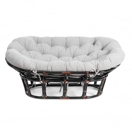 Диван MAMASAN/МАМАСАН 23/02 W /с подушкой/ 169х102х80 см, Antique brown, матрац 182х119 см, ткань серо-бежевая 3М 16/2_2