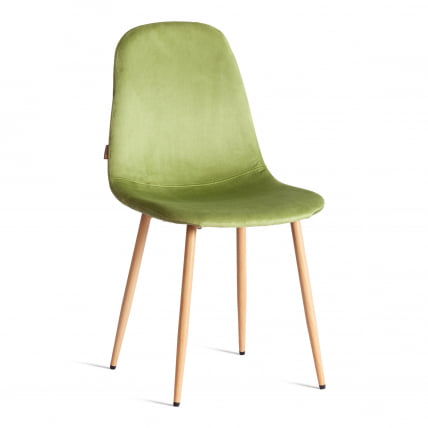 Стул BREEZE (mod. JSC-58) Велюр/металл , 44 х 53 х 86 см, Green (зеленый) HLR54 / натуральный_0