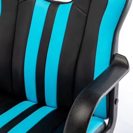Кресло компьютерное BRABIX Stripe GM-202 экокожа Черный-голубой_6