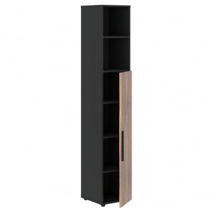 Шкаф-колонка с глухой средней дверью (правый) VELION VENEER VRHCS 40.6 R Американский орех Яшма черная_1