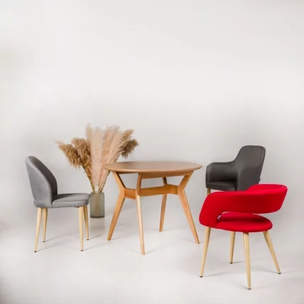 Стол Нарвик круглый д.960 бук-белый_5