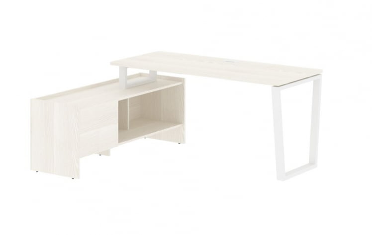 Стол с тумбой EDIS EVCT 17614 Ясень Траун Белый_0