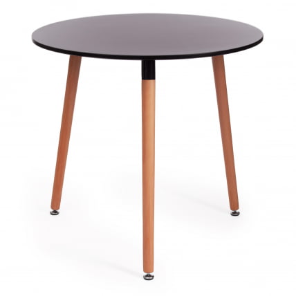 Стол MARS (mod. T1004) МДФ/дерево, 80 х 80 х 75 см , Black (черный)/ Natural (натуральный)_0