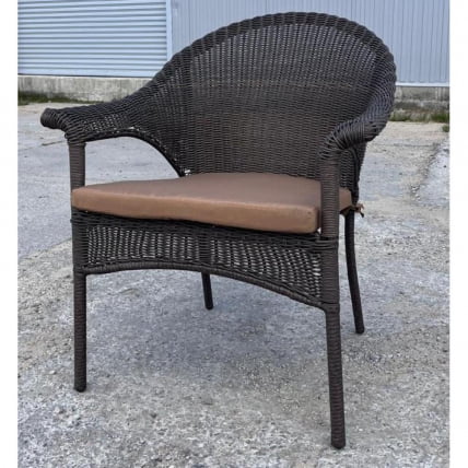 Плетеное кресло LV-140B Brown с подушкой в комплекте Плетеное кресло LV-140B Brown с подушкой в комплекте_2