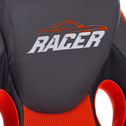 Кресло RACER кож/зам/ткань, металлик/оранжевый, 36/07 Кресло RACER кож/зам/ткань, металлик/оранжевый, 36/07_9