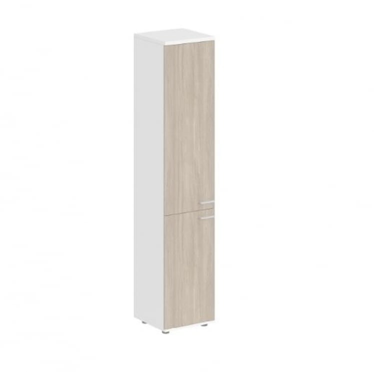 Шкаф высокий левый Sigma SG.812.WH.OD.OD.L Белый Дуб темный_0