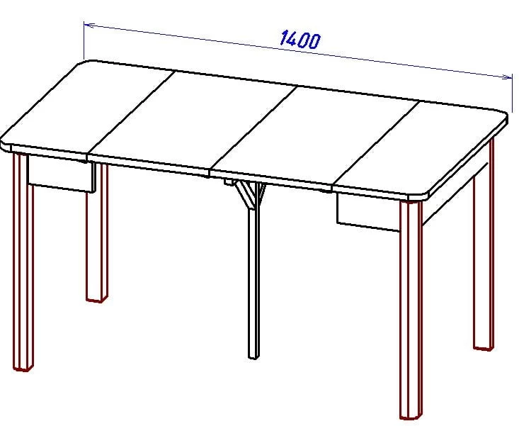 Стол-трансформер СТ 80-11 Дуб сонома_5