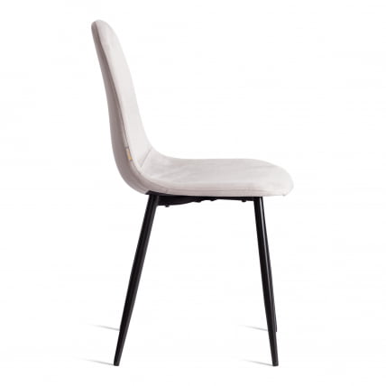 Стул BREEZE (mod. JSC-58) Велюр/металл , 44 х 53 х 86 см, Light grey (светло-серый) HLR14 / черный_1